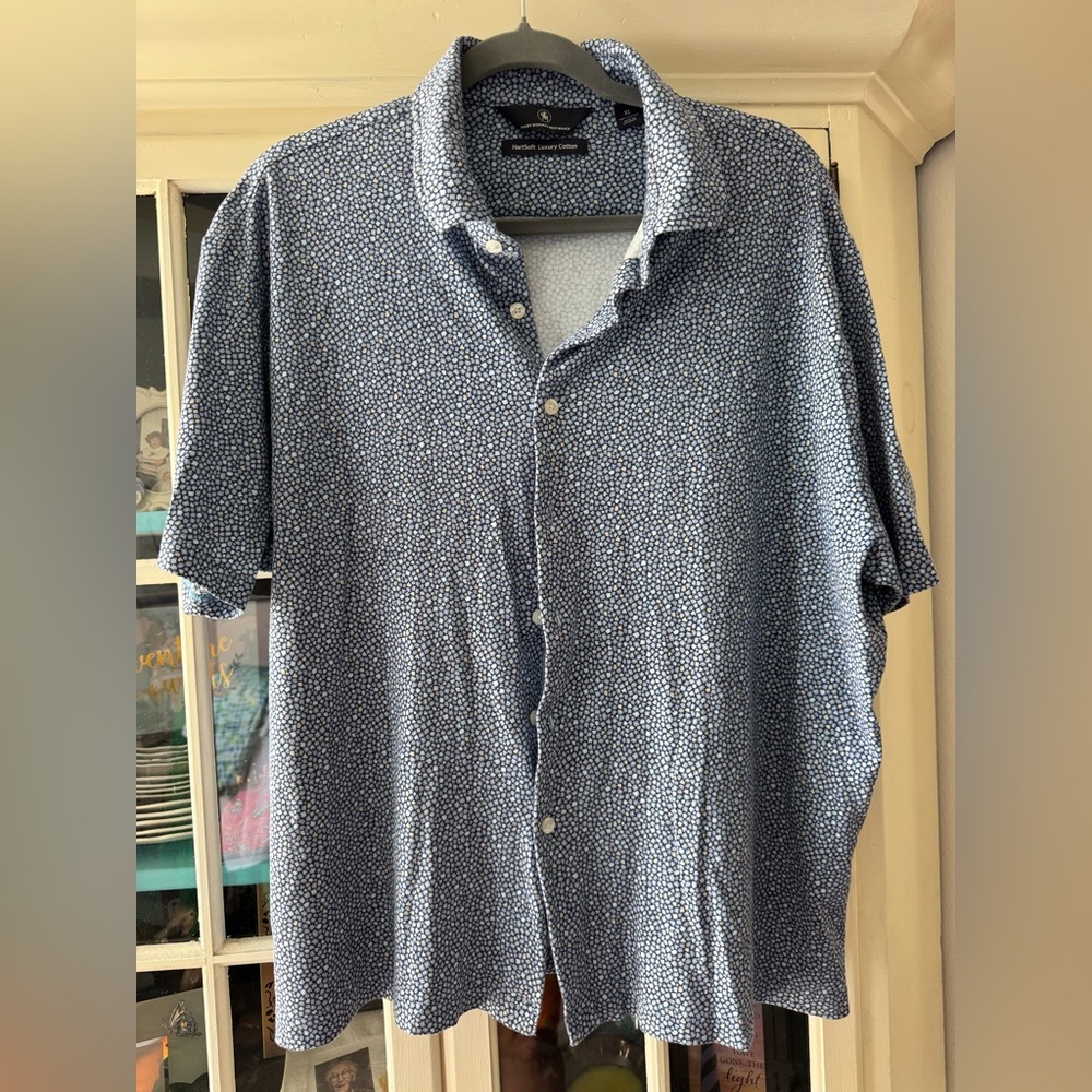 Hart Schaffner Marx Navy Button Down Shirt